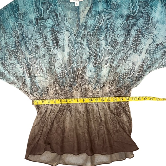 EUC Monograph Snakeskin Print Semi-Sheer Swimsuit Coverup - Picture 8 of 11